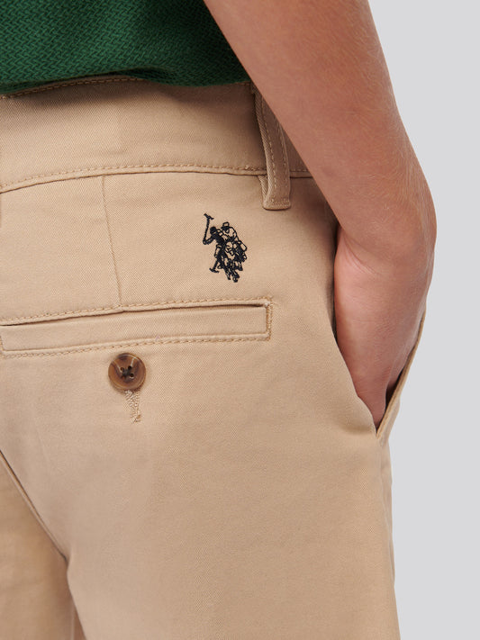 Boys Classic Chino Short in Cornstalk