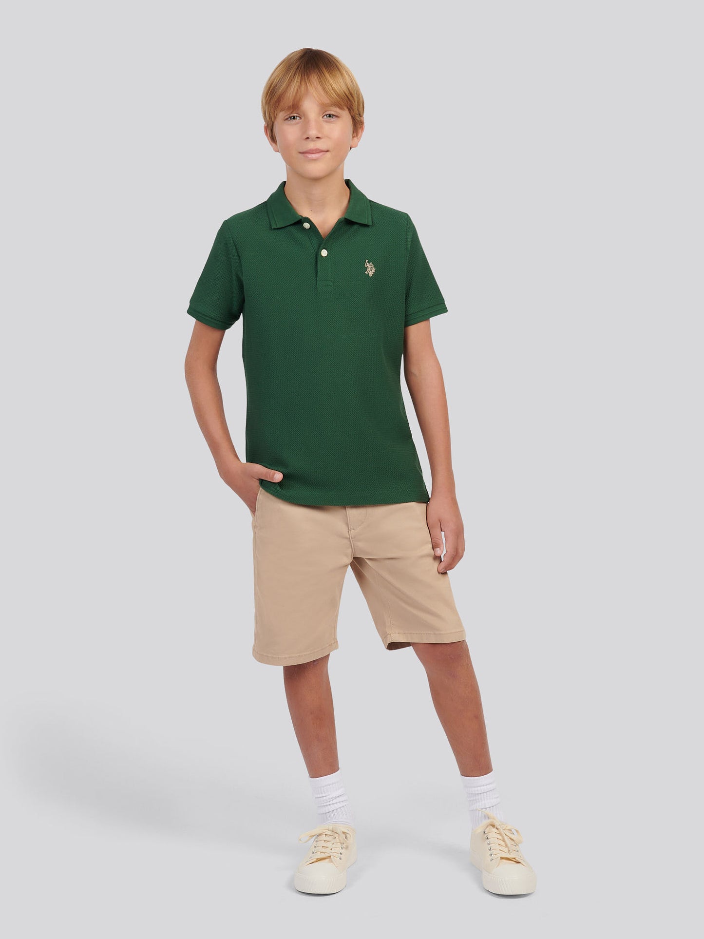 Boys Classic Chino Short in Cornstalk