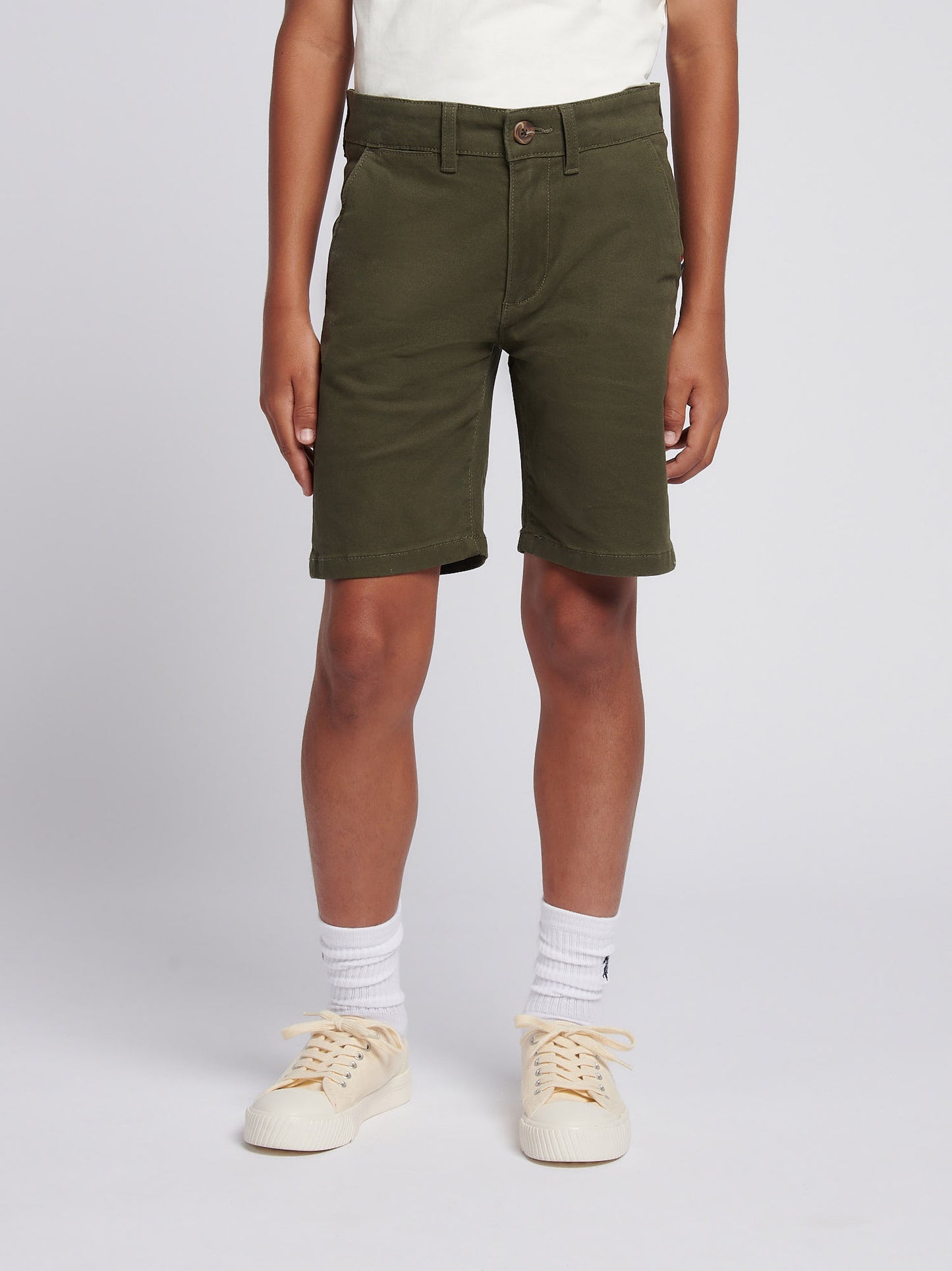 Boys Classic Chino Short in Forest Night