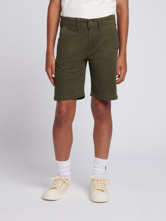 Boys Classic Chino Short in Forest Night