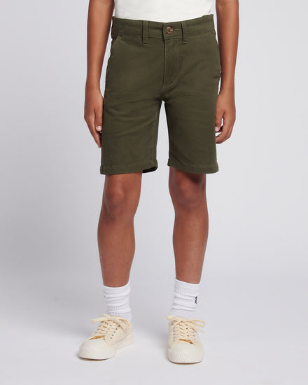 Boys Classic Chino Short in Forest Night