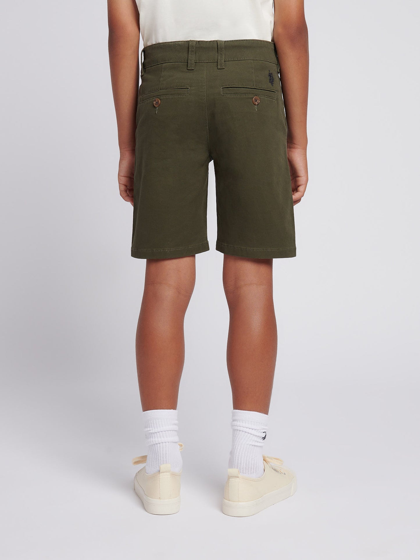 Boys Classic Chino Short in Forest Night
