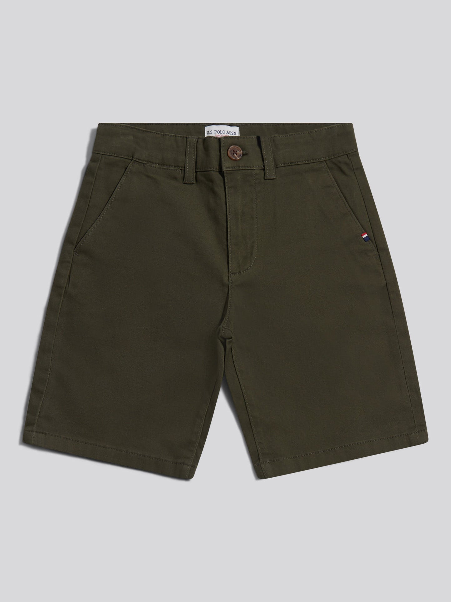 Boys Classic Chino Short in Forest Night