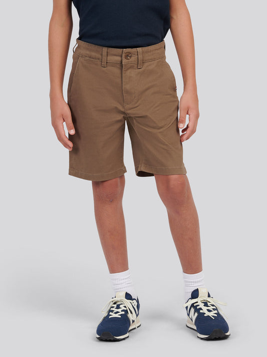 Boys Classic Chino Short in Shitake