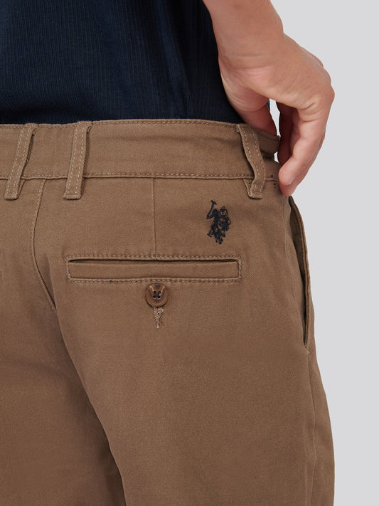 Boys Classic Chino Short in Shitake