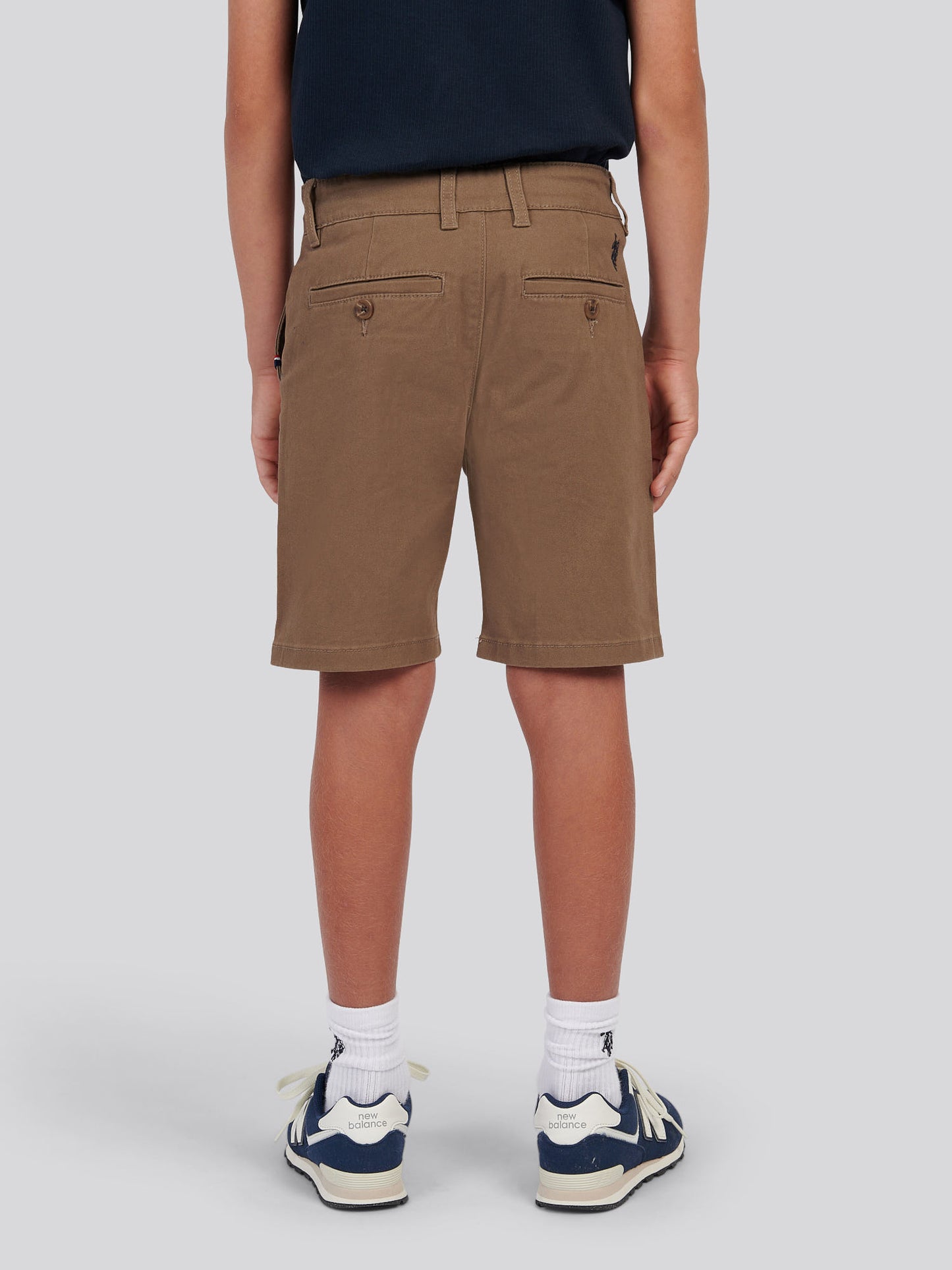 Boys Classic Chino Short in Shitake