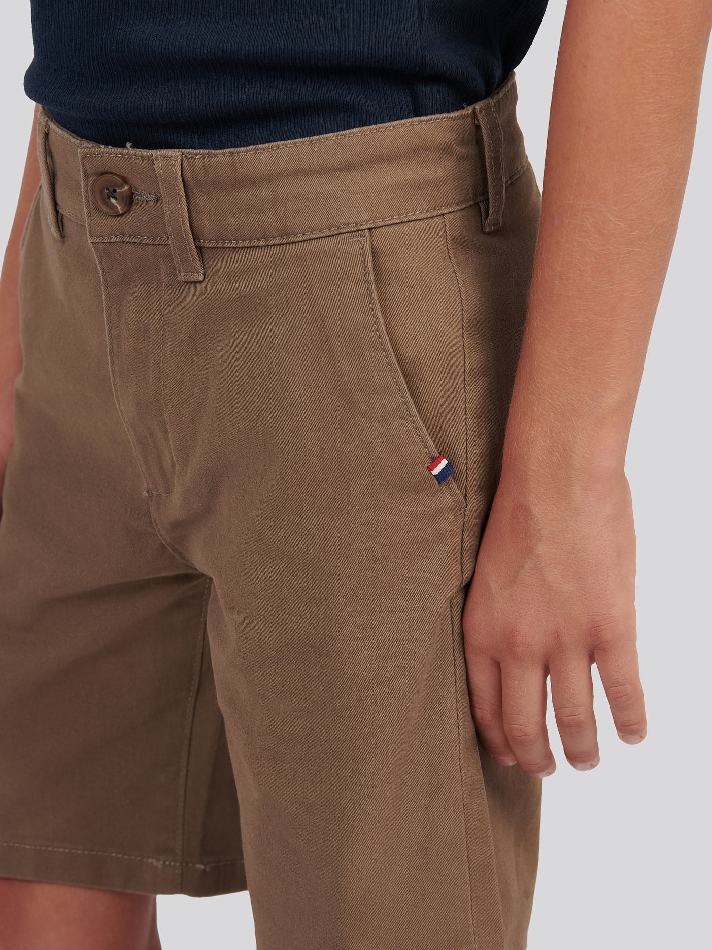 Boys Classic Chino Short in Shitake