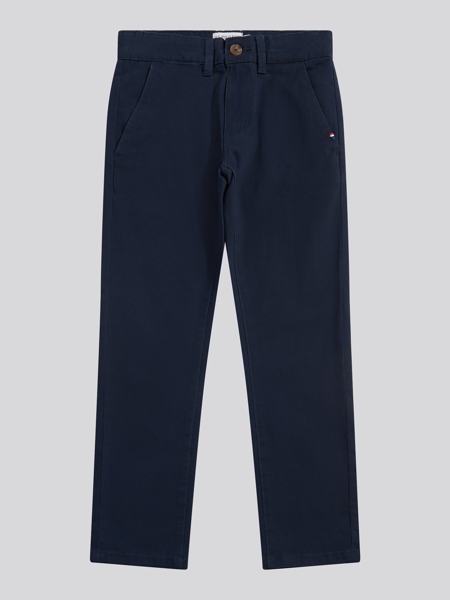 Boys Classic Chino in Dark Sapphire Navy / Haute Red DHM