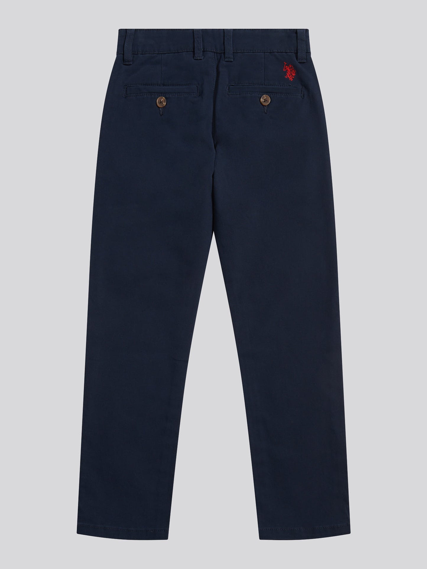 Boys Classic Chino in Dark Sapphire Navy / Haute Red DHM