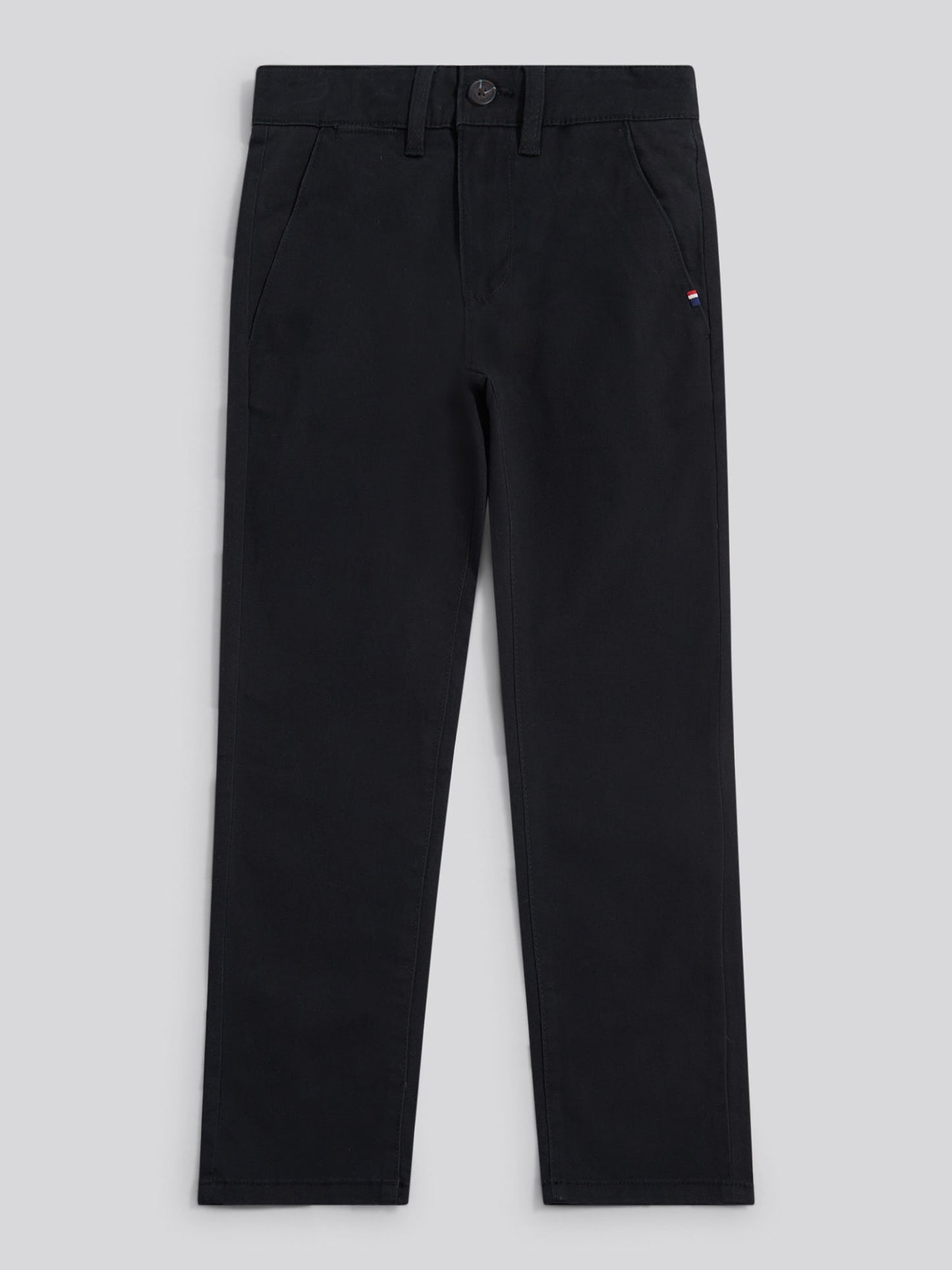 Boys Classic Chino in Black Bright White DHM