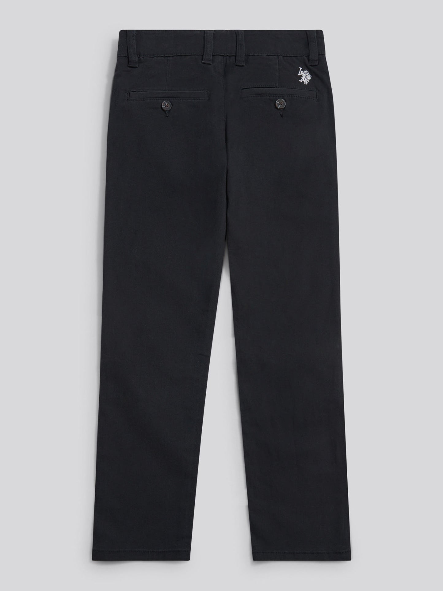 Boys Classic Chino in Black Bright White DHM