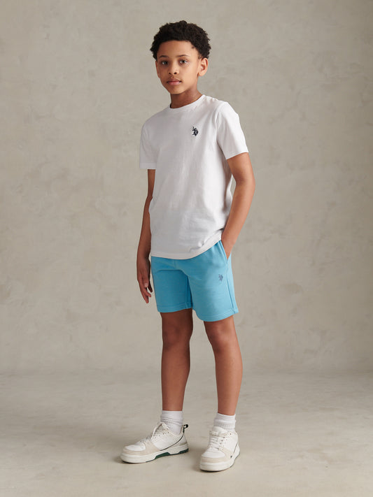 Boys Double Horsemen Sweat Shorts Air Blue