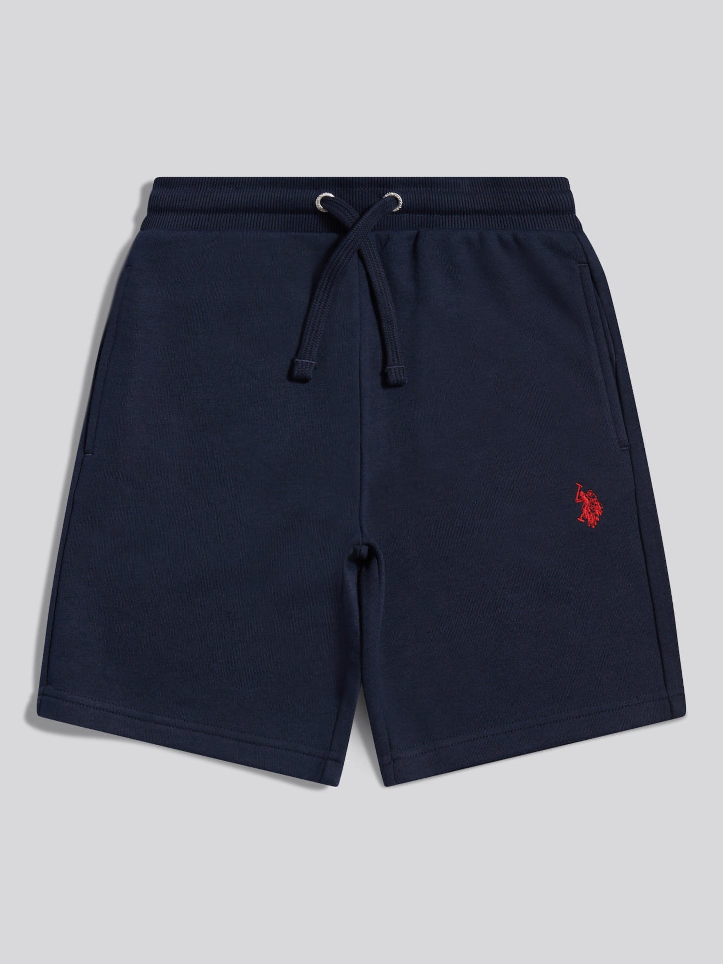 Boys Double Horsemen Sweat Shorts Dark Sapphire Navy / Haute Red DHM