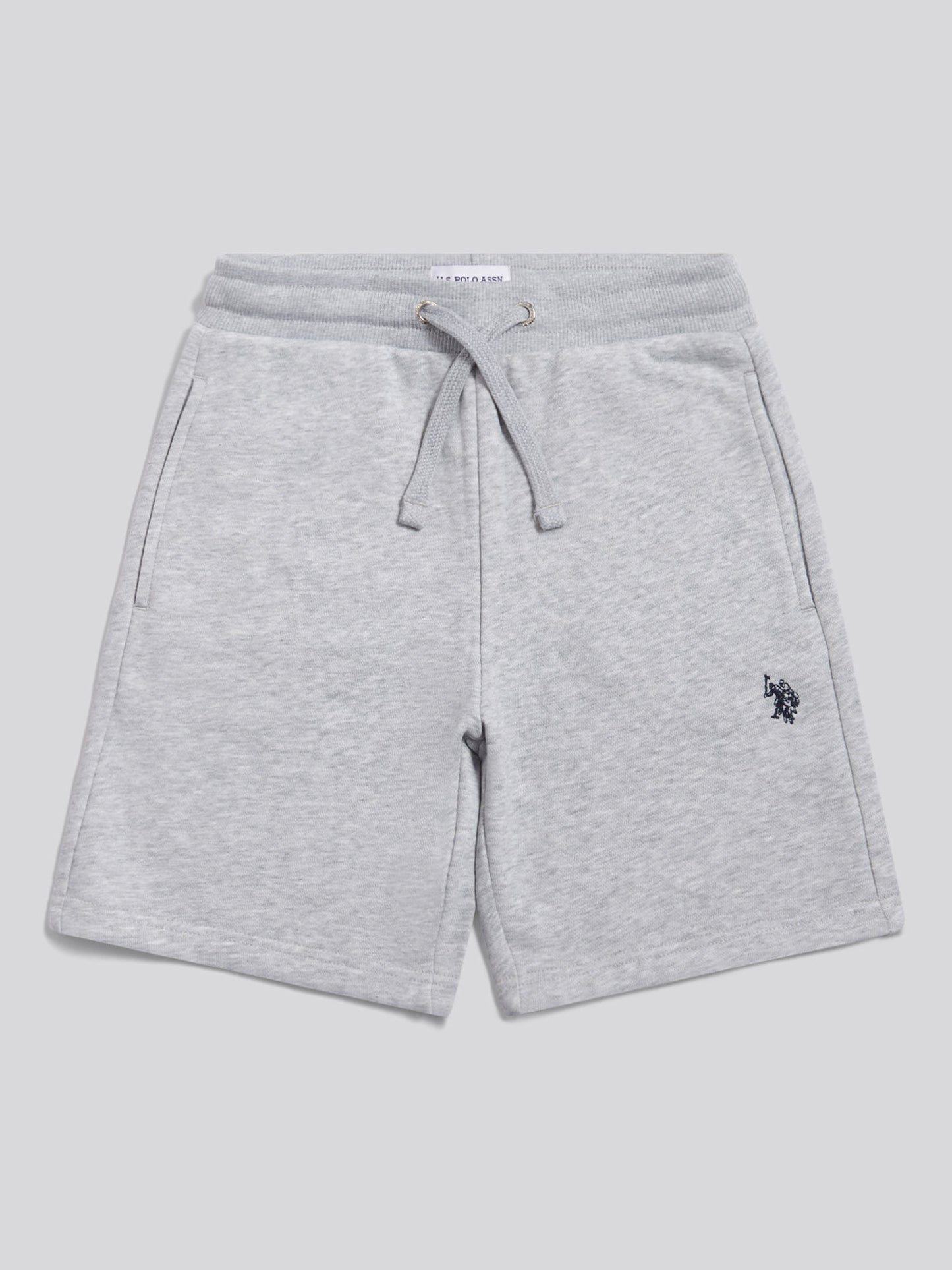 Boys Double Horsemen Sweat Shorts Mid Grey Marl