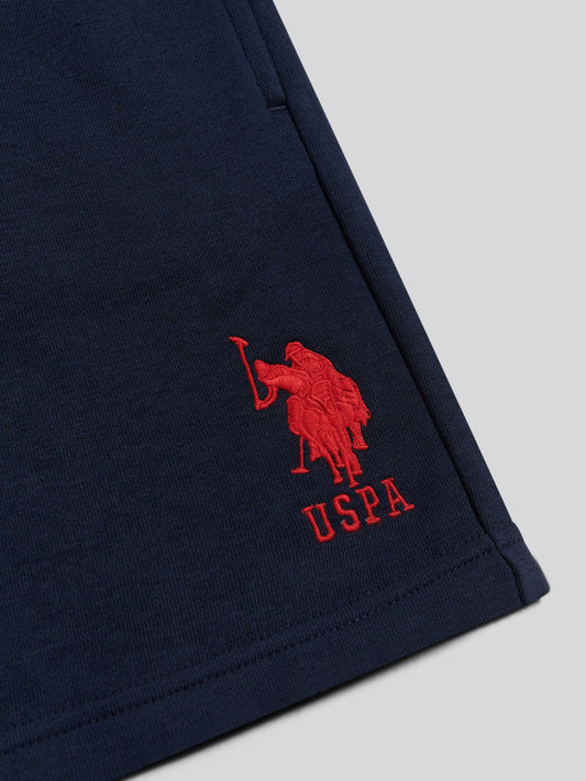 Boys Player 3 Sweat Shorts Dark Sapphire Navy / Haute Red DHM