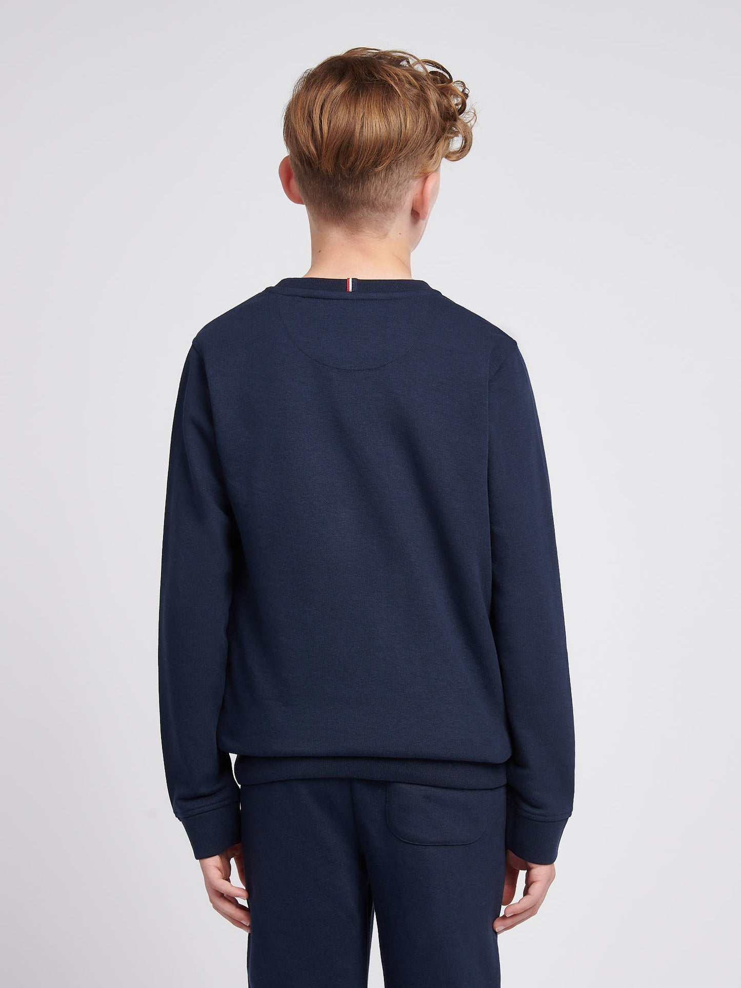 Boys Double Horsemen Crew in Dark Sapphire Navy / Haute Red DHM