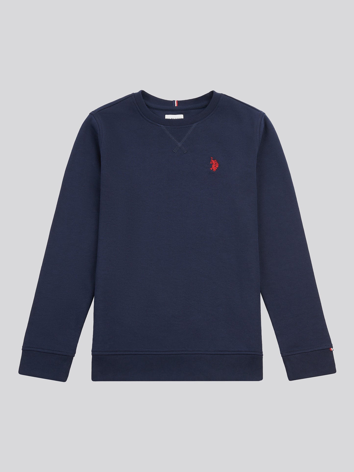 Boys Double Horsemen Crew in Dark Sapphire Navy / Haute Red DHM