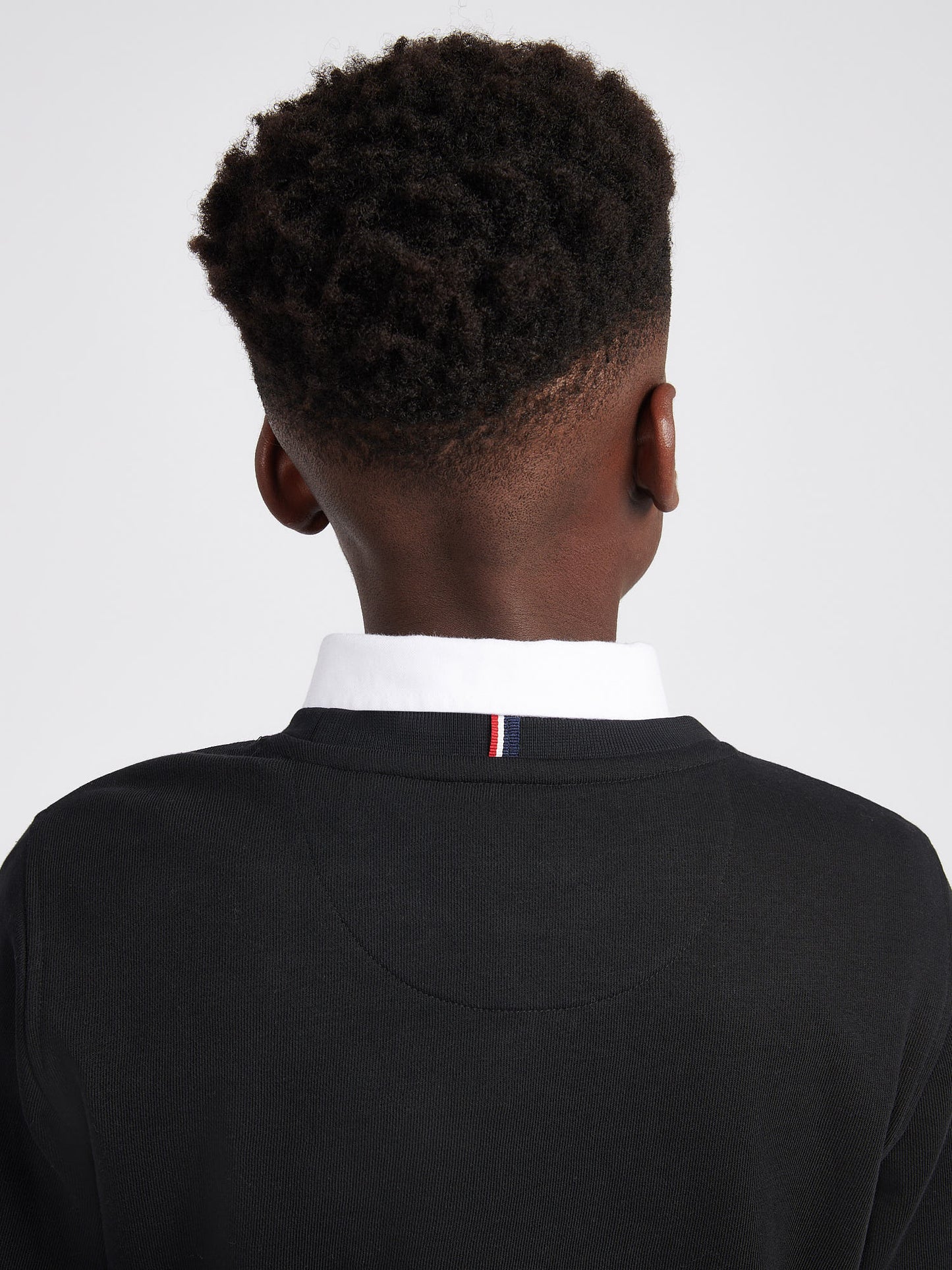 Boys Double Horsemen Crew in Black Bright White DHM