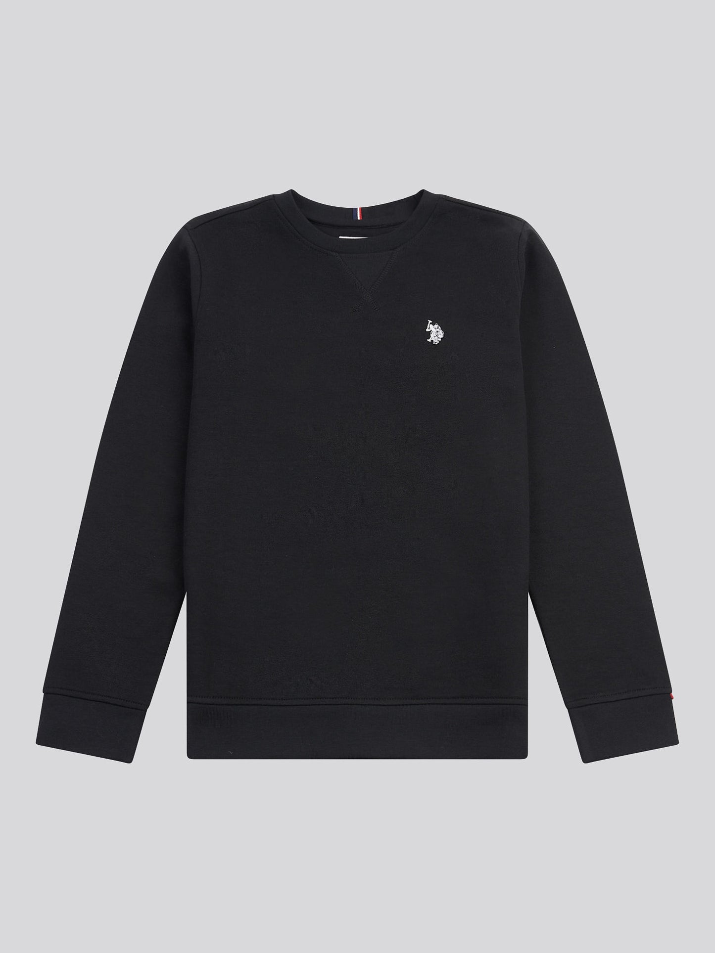 Boys Double Horsemen Crew in Black Bright White DHM