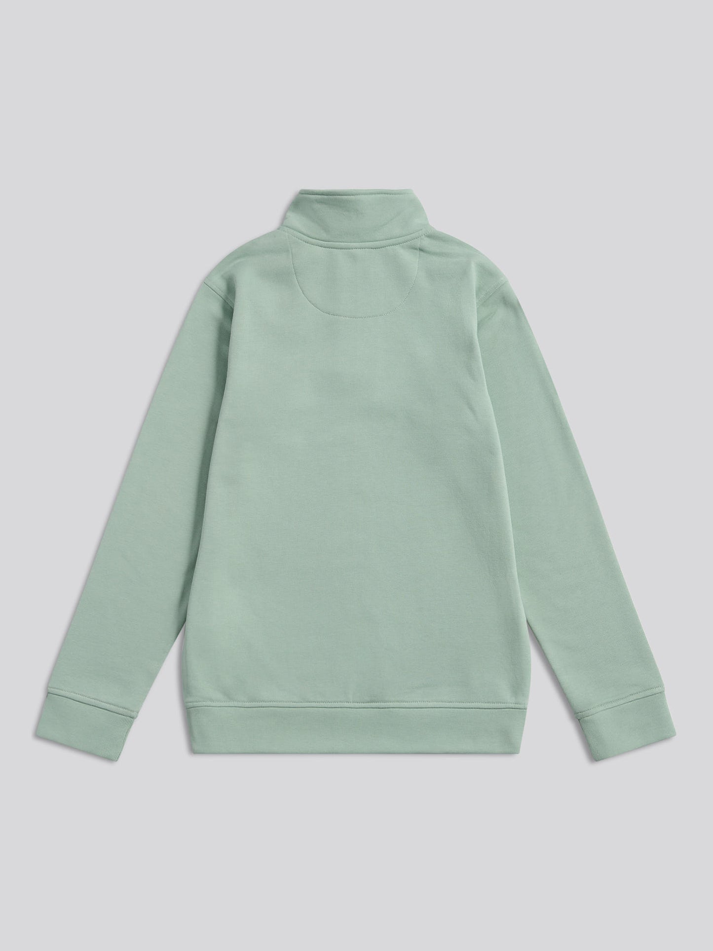 Boys Double Horsemen ¼ Zip in Iceberg Green