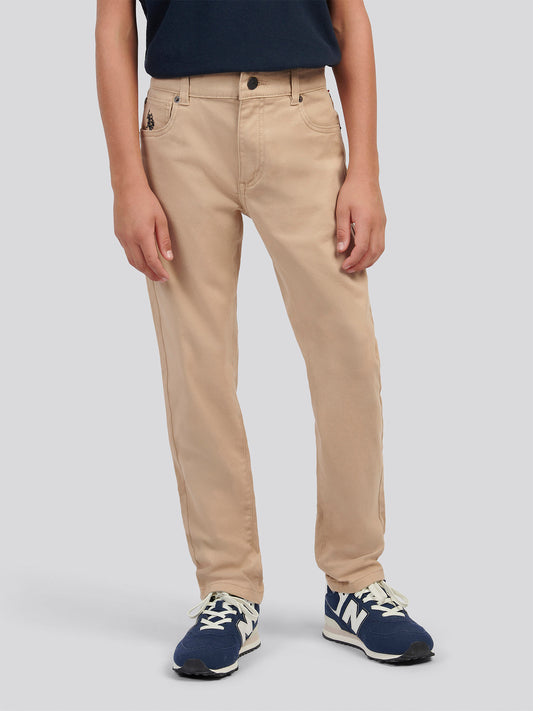 Boys Core 5 Pocket Trouser in Cornstalk