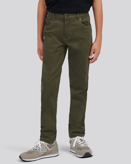 Boys Core 5 Pocket Trouser in Forest Night