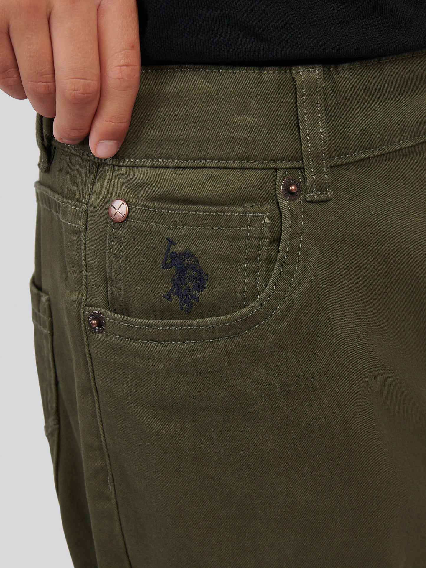 Boys Core 5 Pocket Trouser in Forest Night