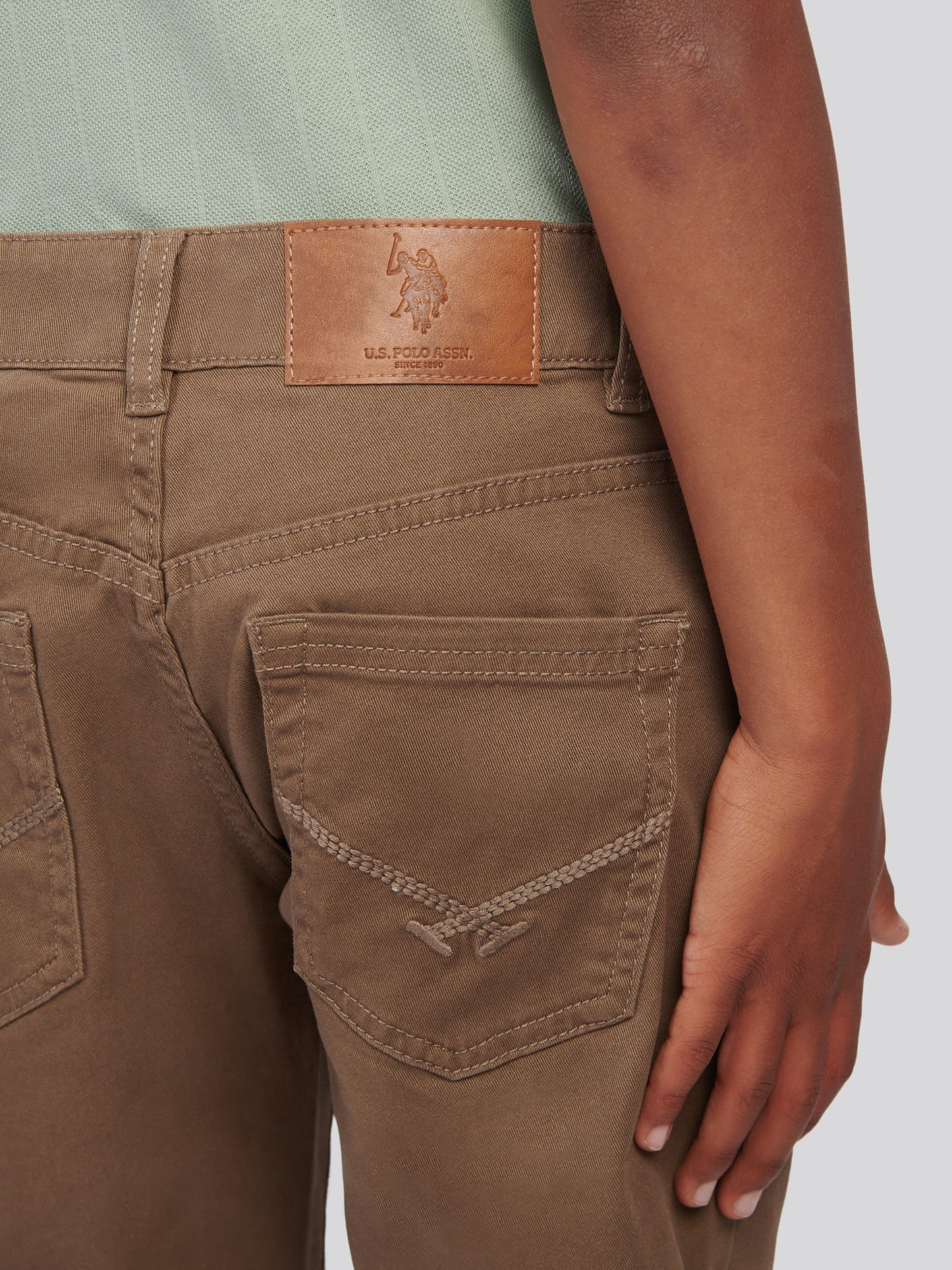 Boys Core 5 Pocket Trouser in Shitake