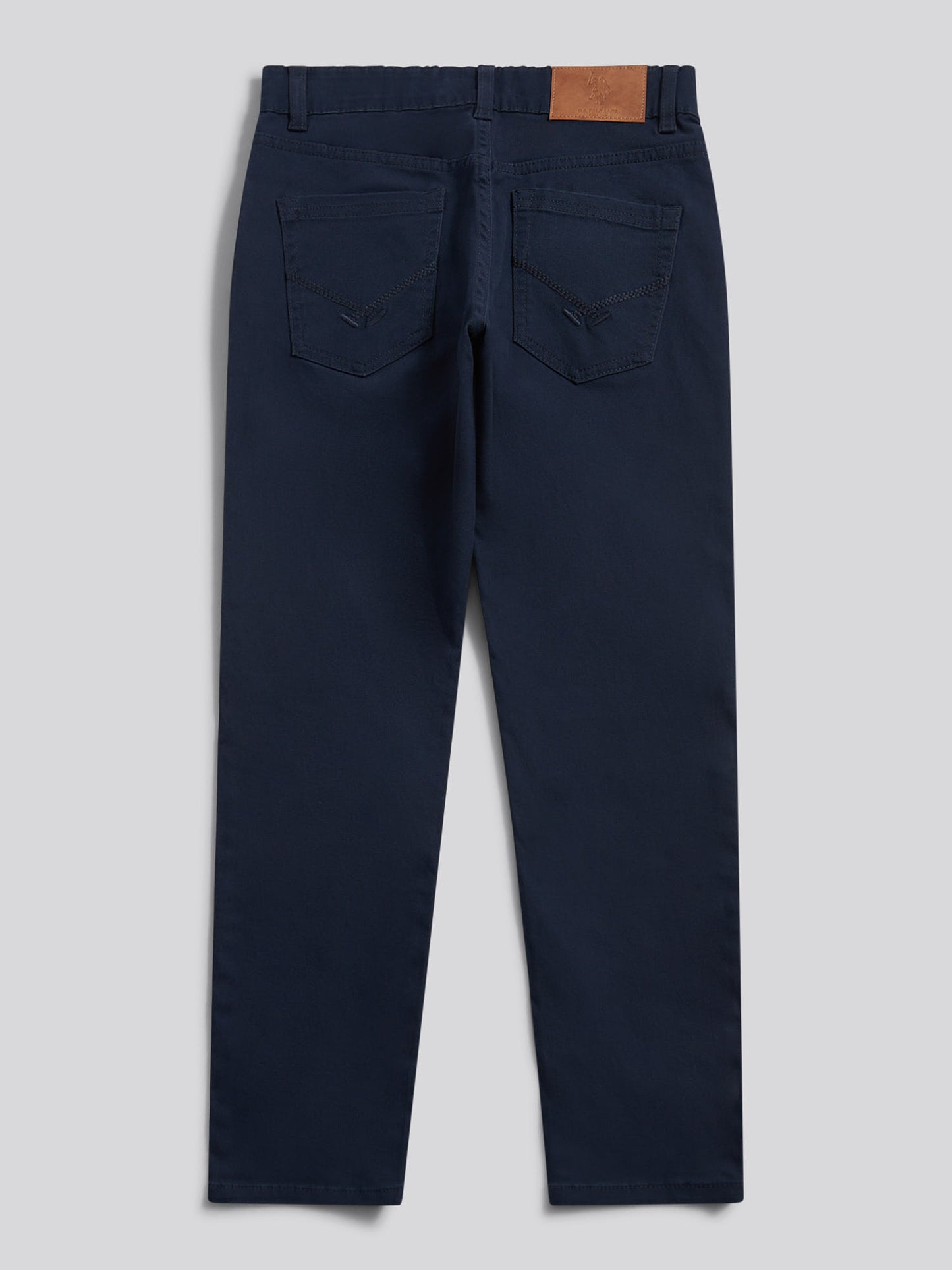 Boys Core 5 Pocket Trouser in Dark Sapphire Navy / Haute Red DHM