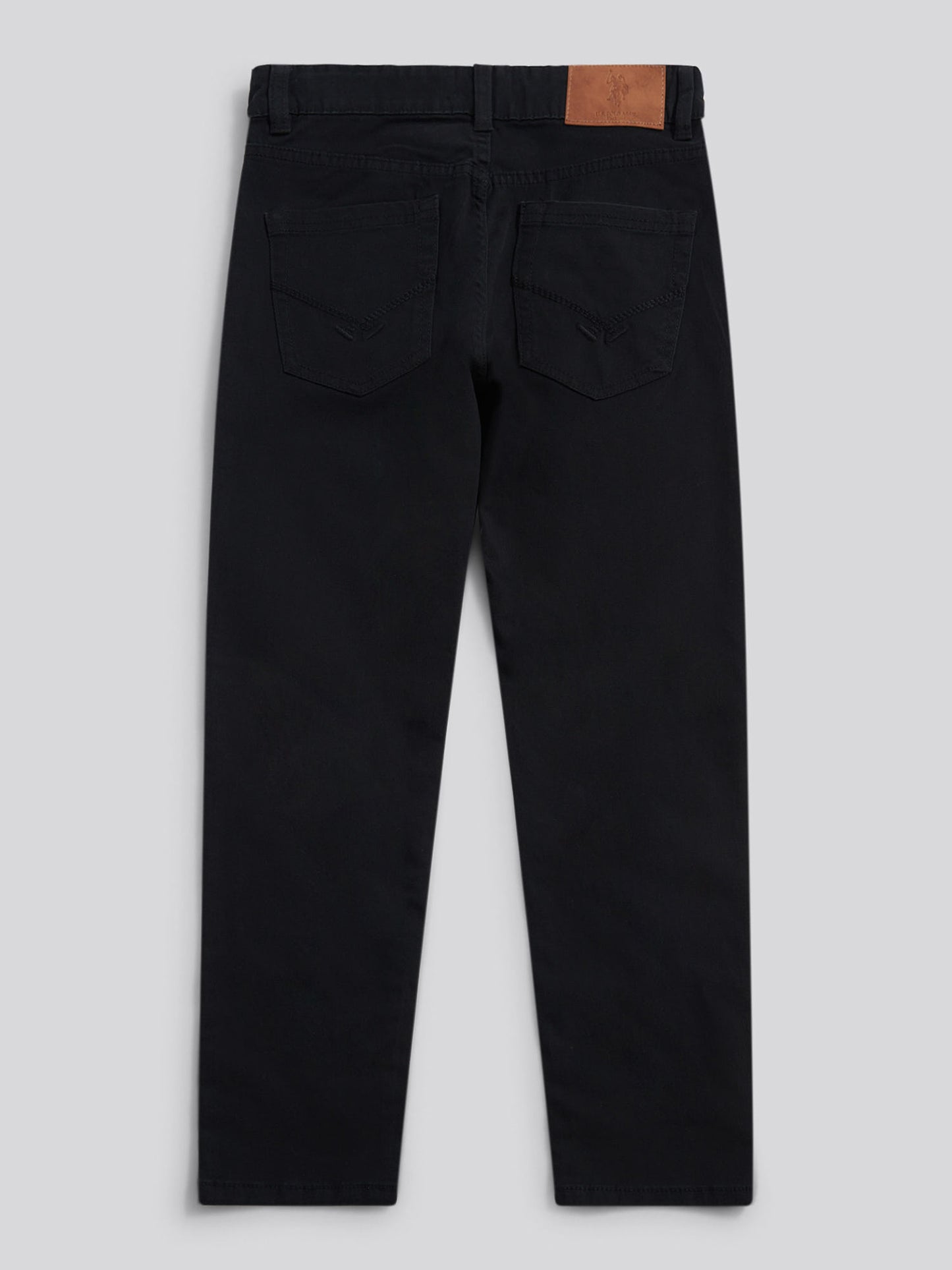 Boys Core 5 Pocket Trouser in Black Bright White DHM