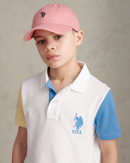 Boys Washed Outline Logo Cap Mauveglow