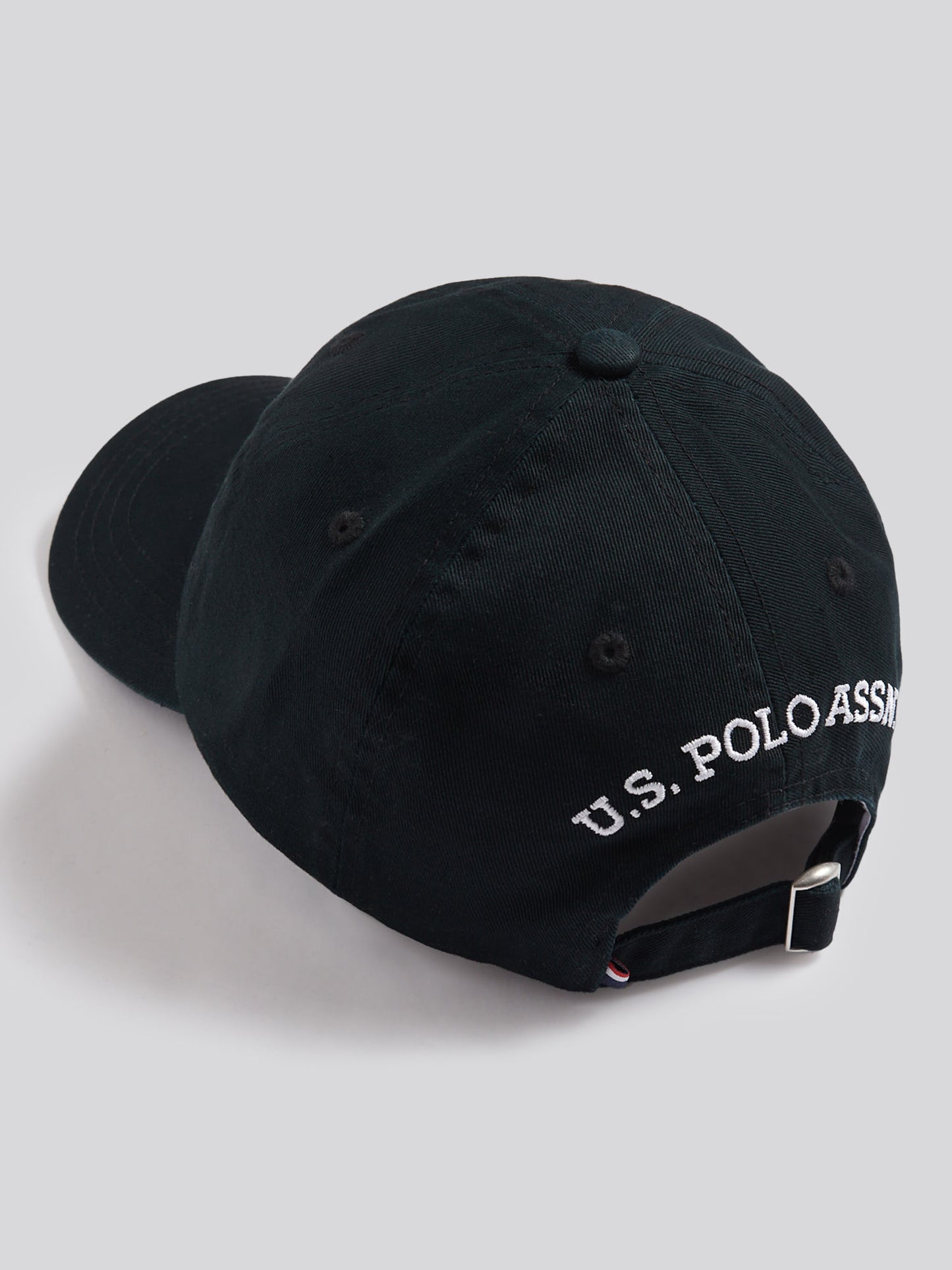 Boys Washed Outline Logo Cap Black Bright White DHM