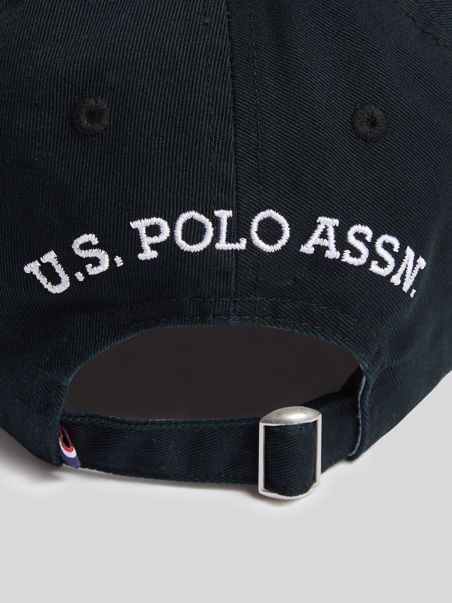 Boys Washed Outline Logo Cap Black Bright White DHM