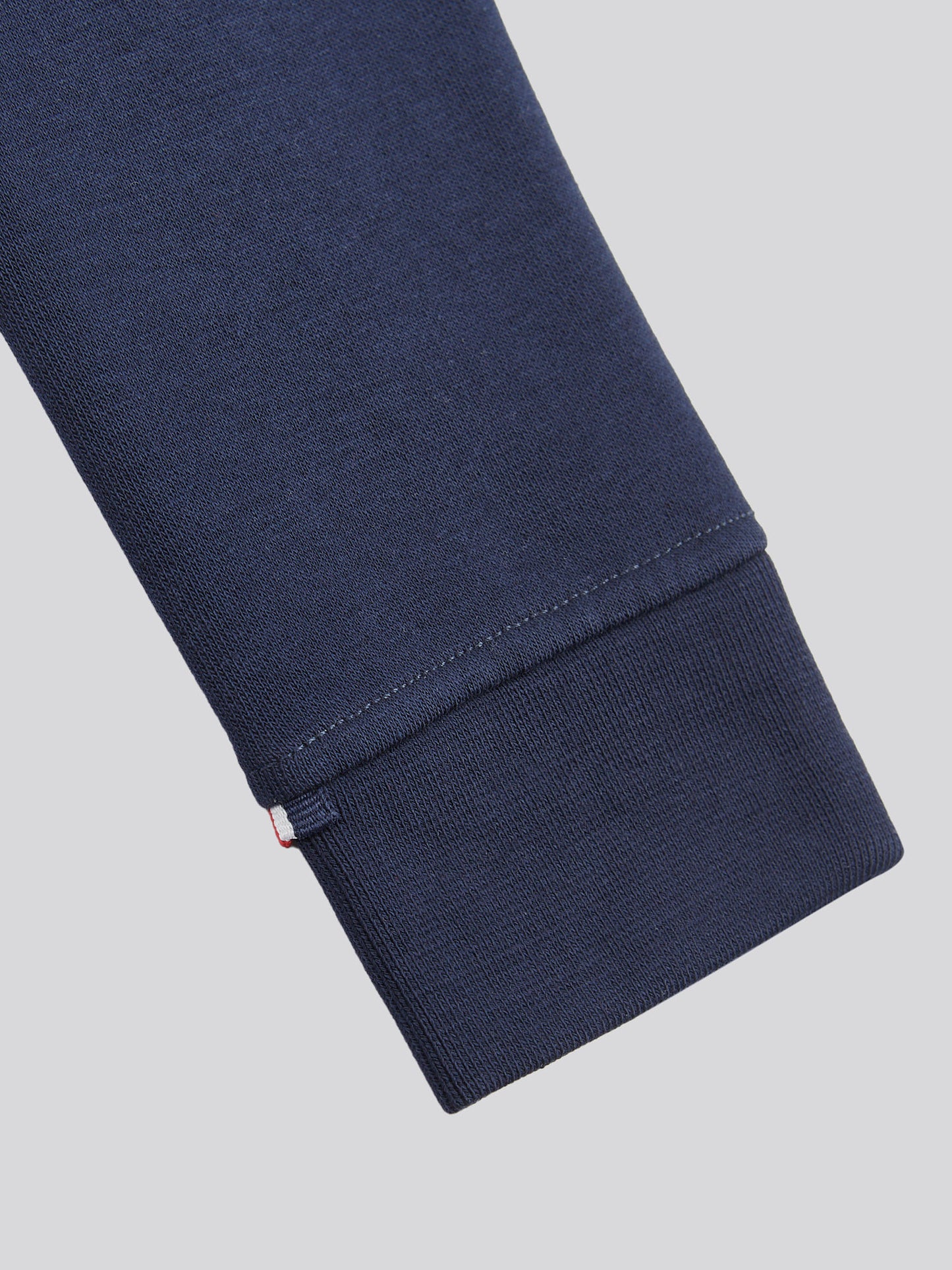 Boys Double Horsemen Zip Hoodie in Dark Sapphire Navy / Haute Red DHM