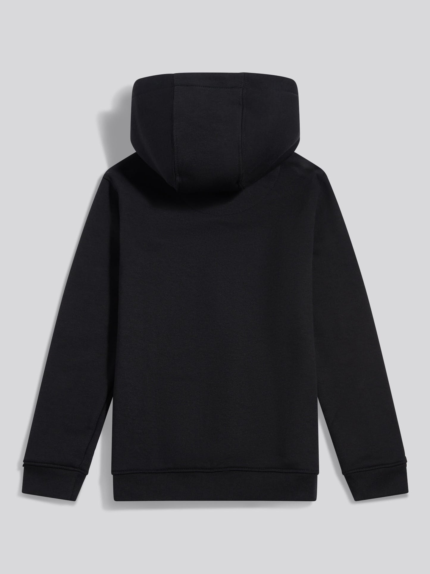 Boys Double Horsemen Zip Hoodie in Black Bright White DHM