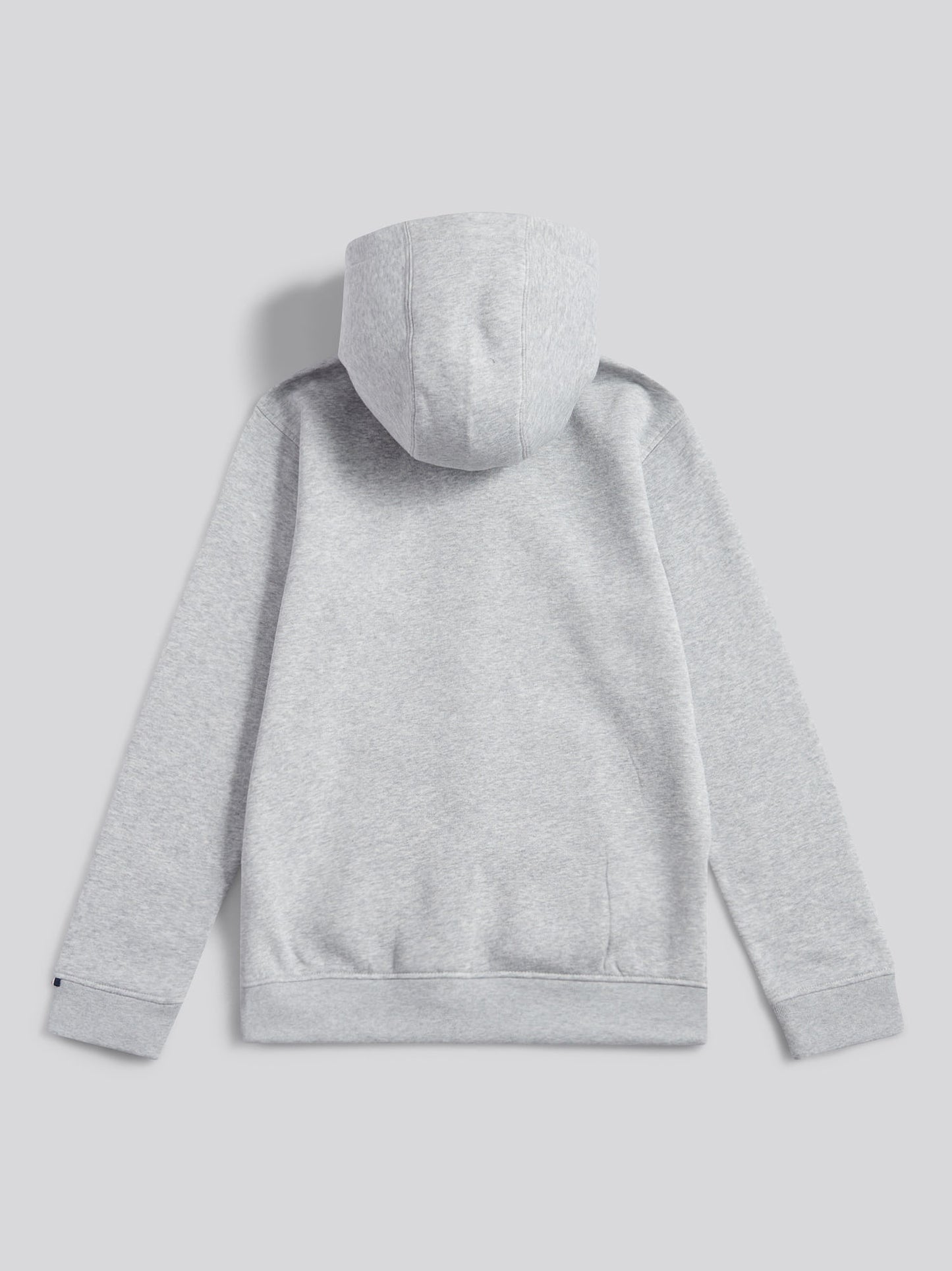Boys Double Horsemen Zip Hoodie in Mid Grey Marl