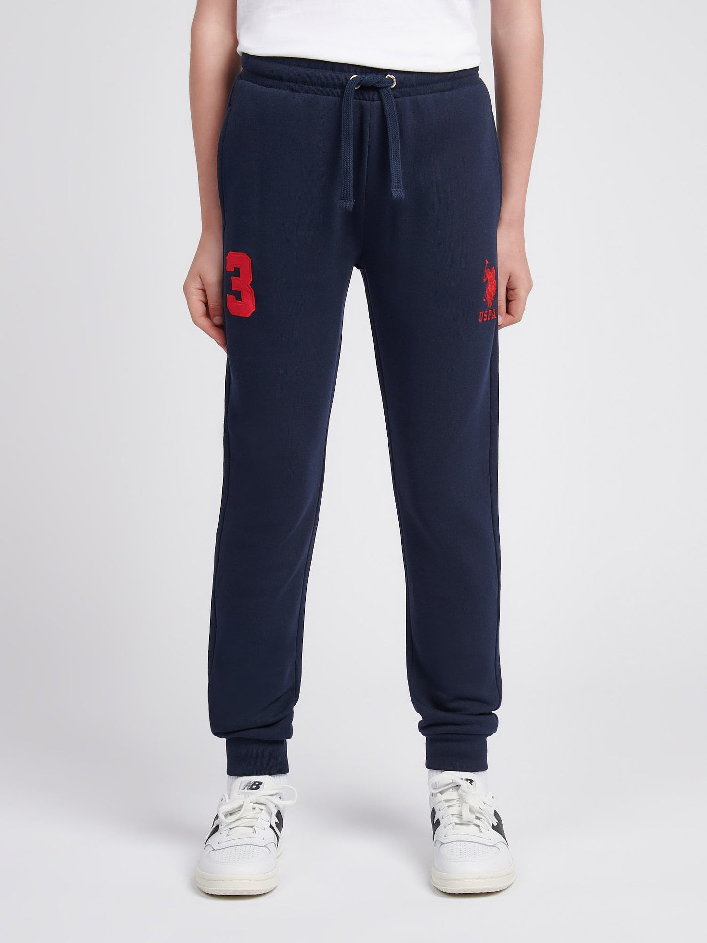 Boys Player 3 Jogger in Dark Sapphire Navy / Haute Red DHM