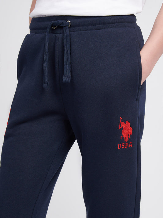 Boys Player 3 Jogger in Dark Sapphire Navy / Haute Red DHM