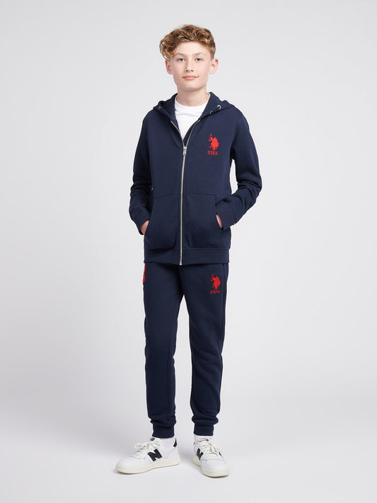 Boys Player 3 Jogger in Dark Sapphire Navy / Haute Red DHM