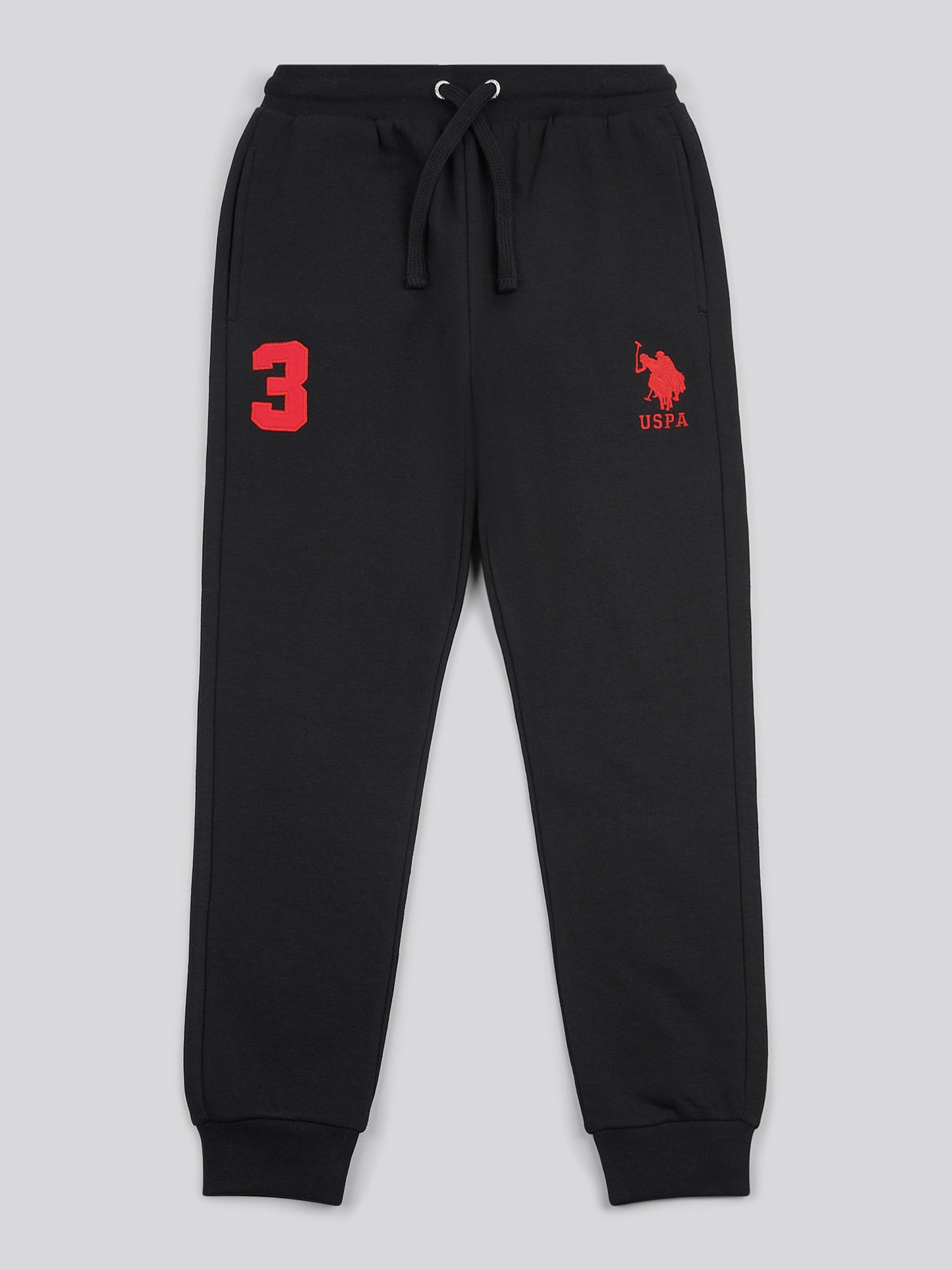 Boys Player 3 Jogger in Black / Haute Red DHM