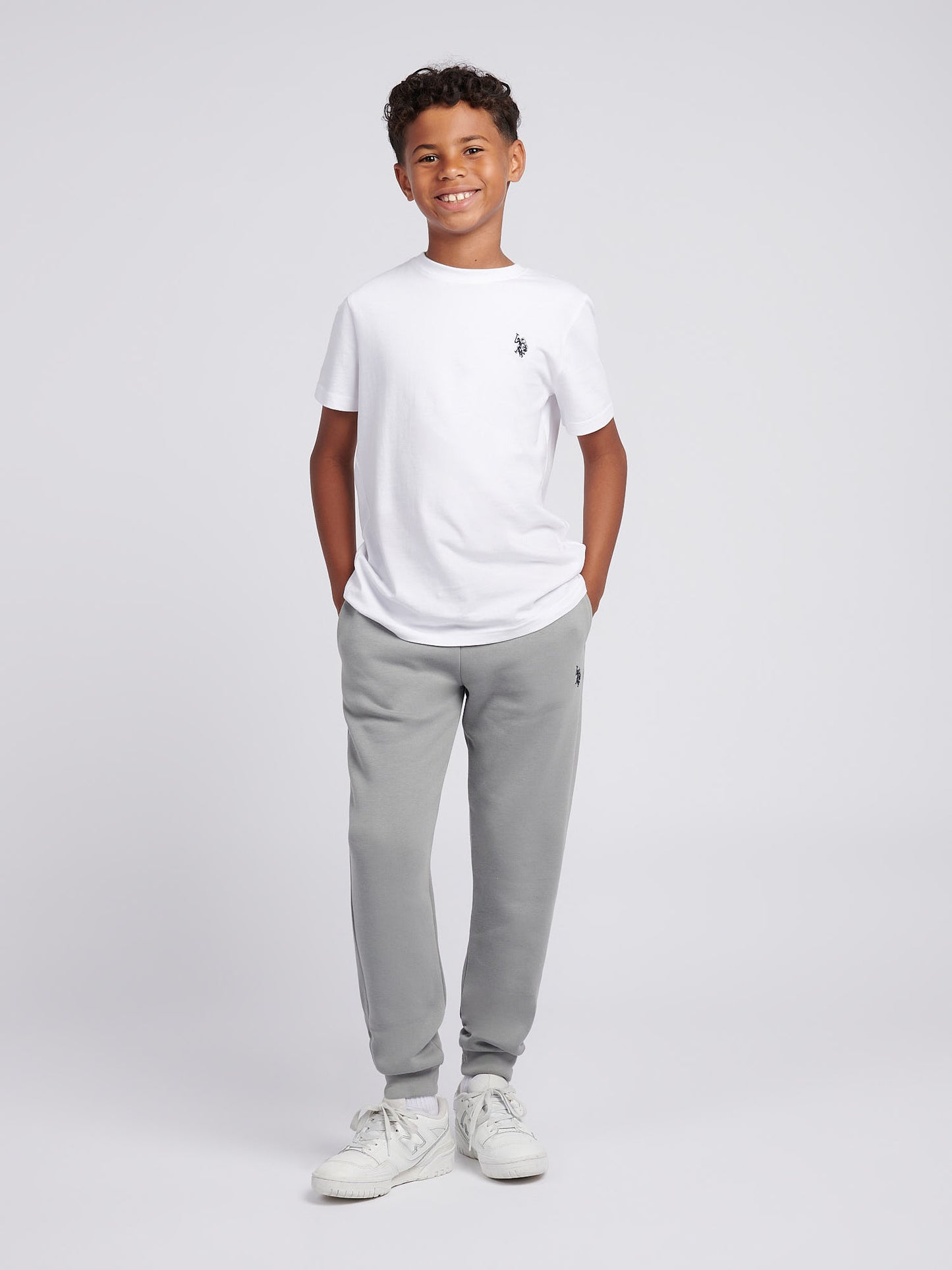 Boys Double Horsemen Jogger in Sharkskin