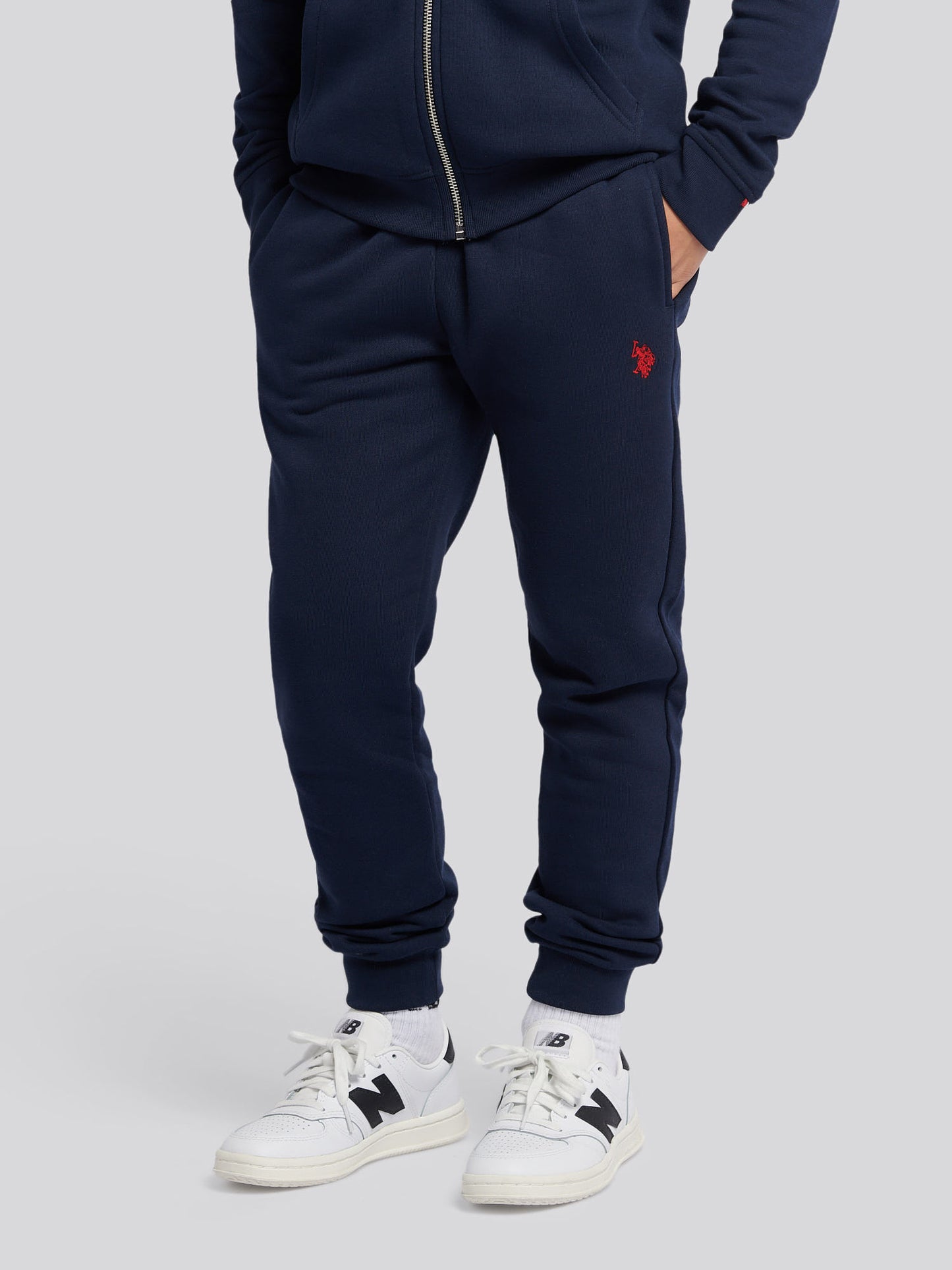 Boys Double Horsemen Jogger in Dark Sapphire Navy / Haute Red DHM