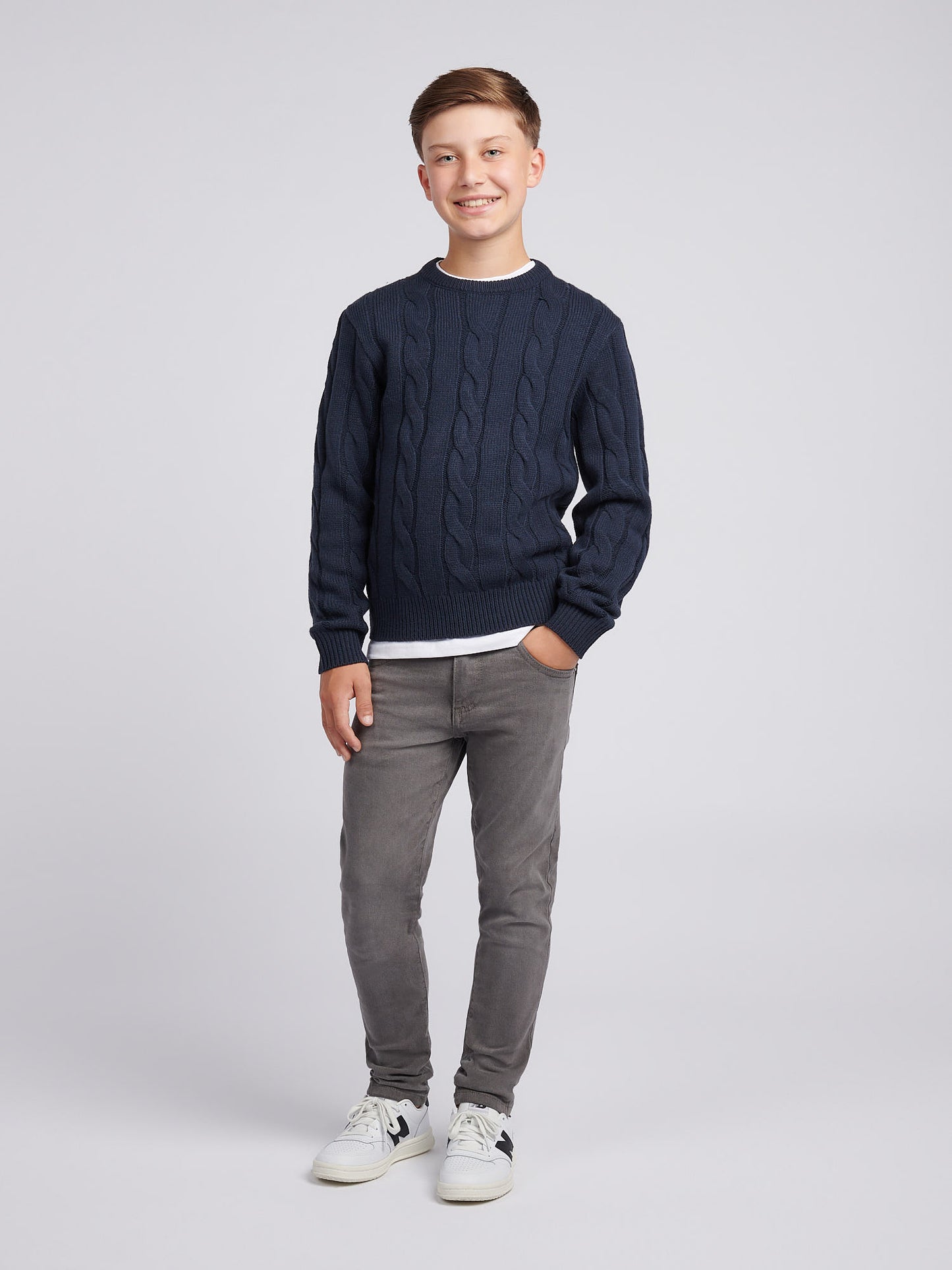 Boys Classic Fit Jean in Grey Wash