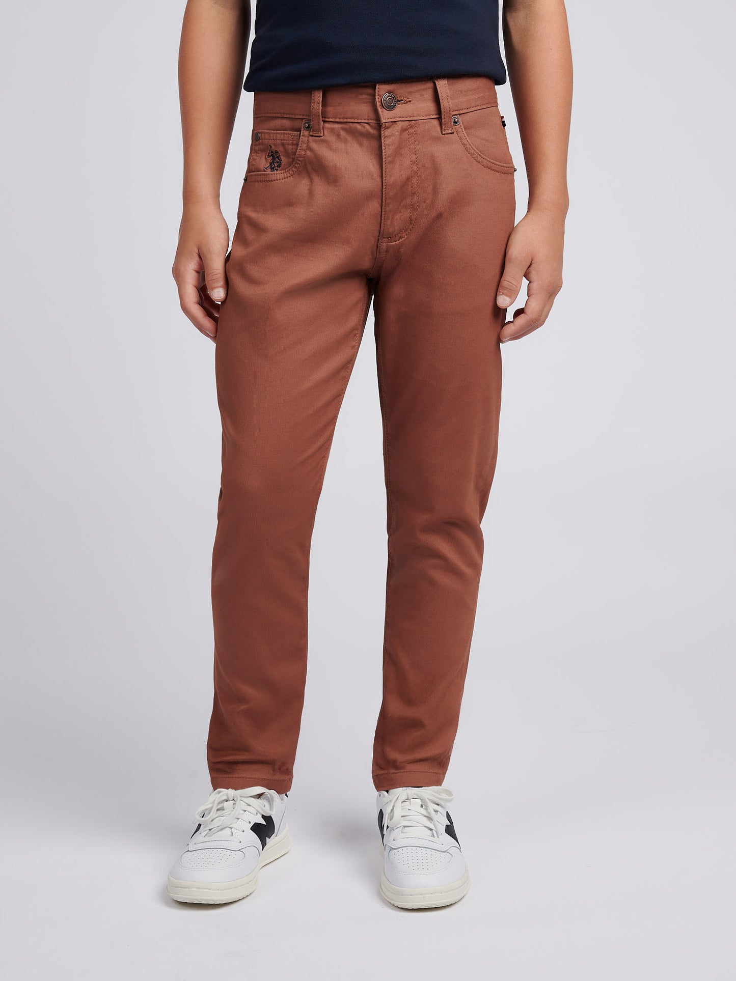 Boys Bedford Cord 5 Pocket Trouser in Rawhide