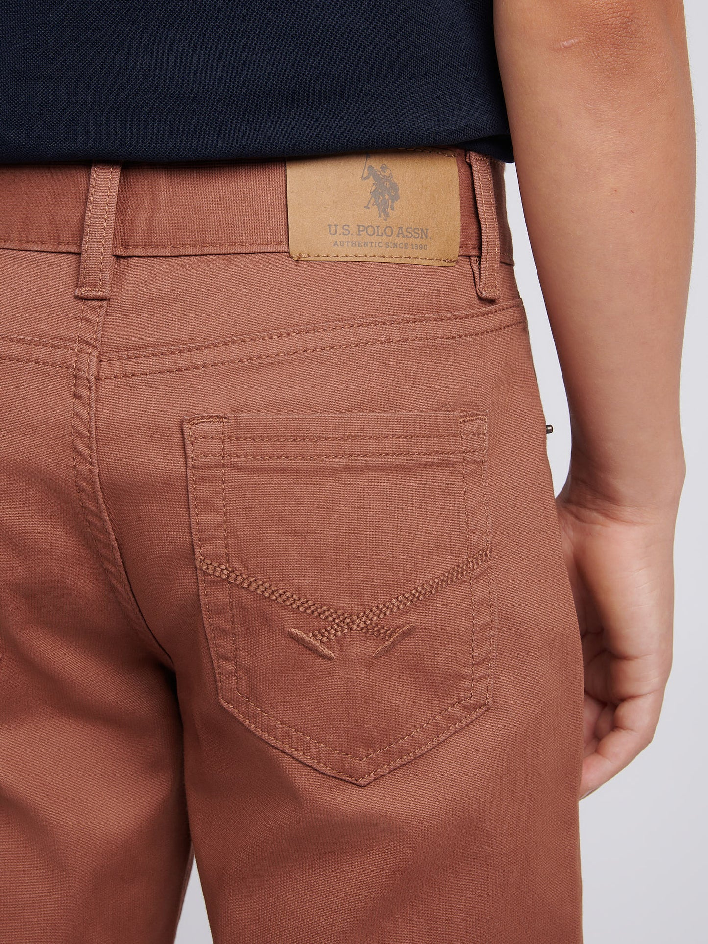 Boys Bedford Cord 5 Pocket Trouser in Rawhide