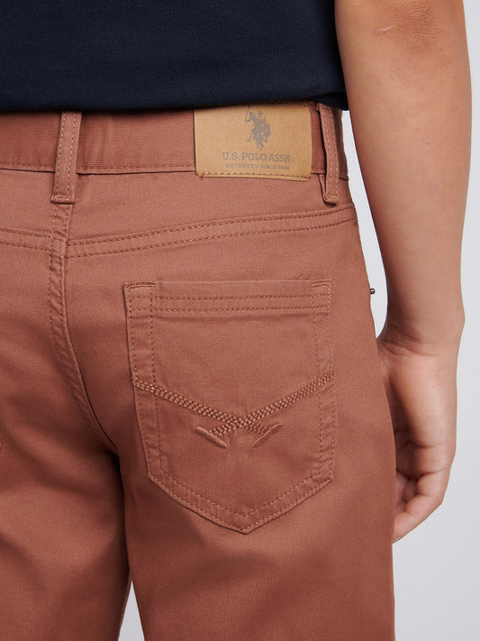 Boys Bedford Cord 5 Pocket Trouser in Rawhide