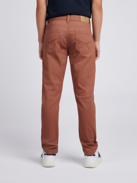 Boys Bedford Cord 5 Pocket Trouser in Rawhide