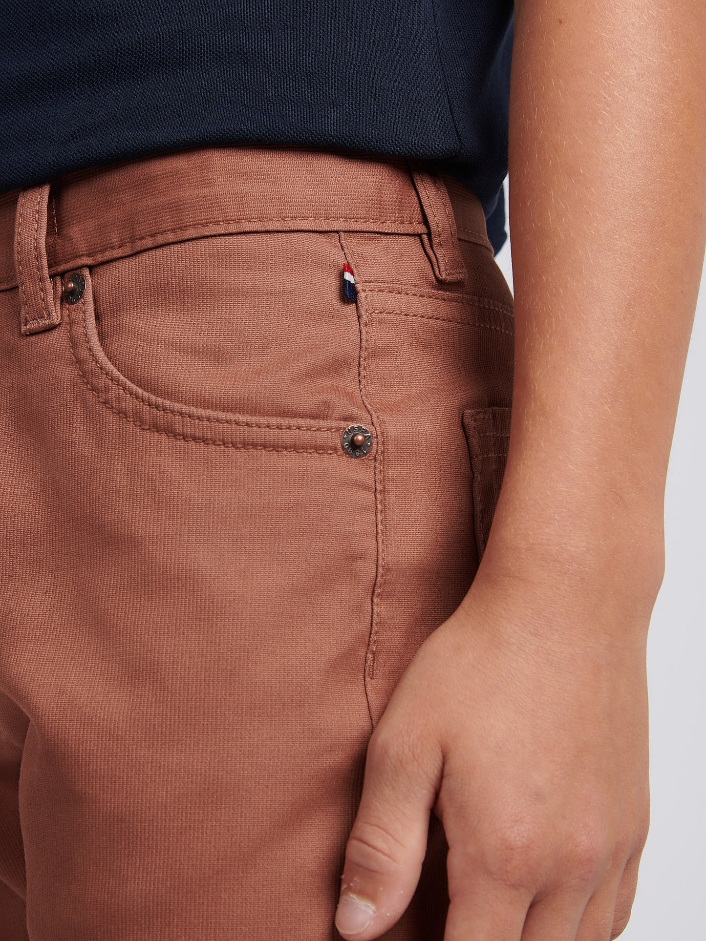 Boys Bedford Cord 5 Pocket Trouser in Rawhide