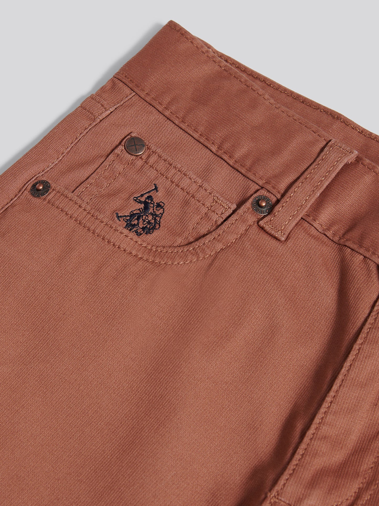 Boys Bedford Cord 5 Pocket Trouser in Rawhide
