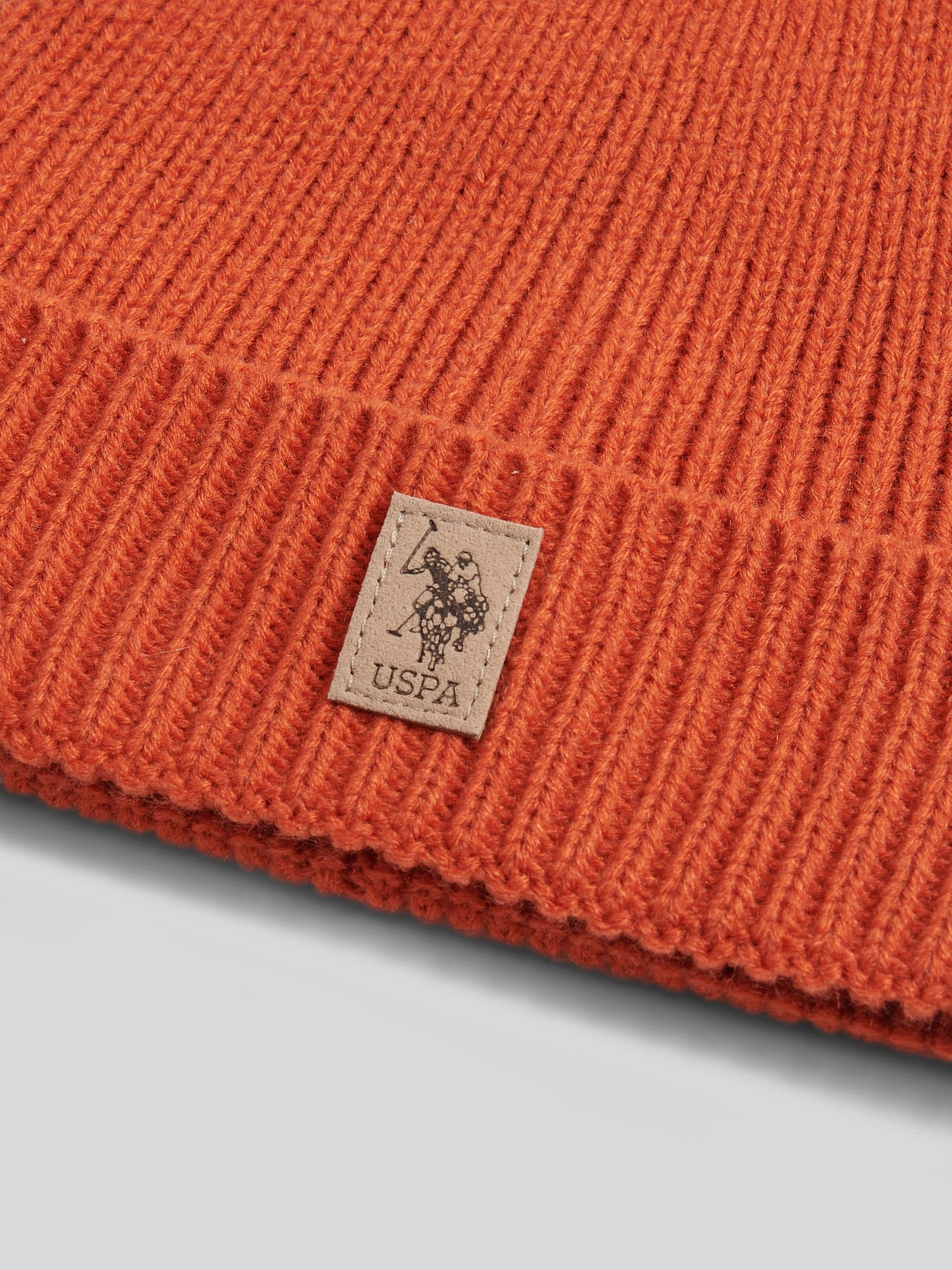 Boys Signature Double Horsemen Knit Beanie in Burnt Ochre